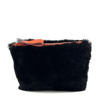 Bonnie Porchette Felltasche Clutch Alice, Nutria braun, front